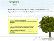 Tablet Screenshot of fairbridgecapital.com